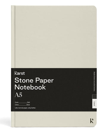 Hard Cover Notebook Plain A5 Stone