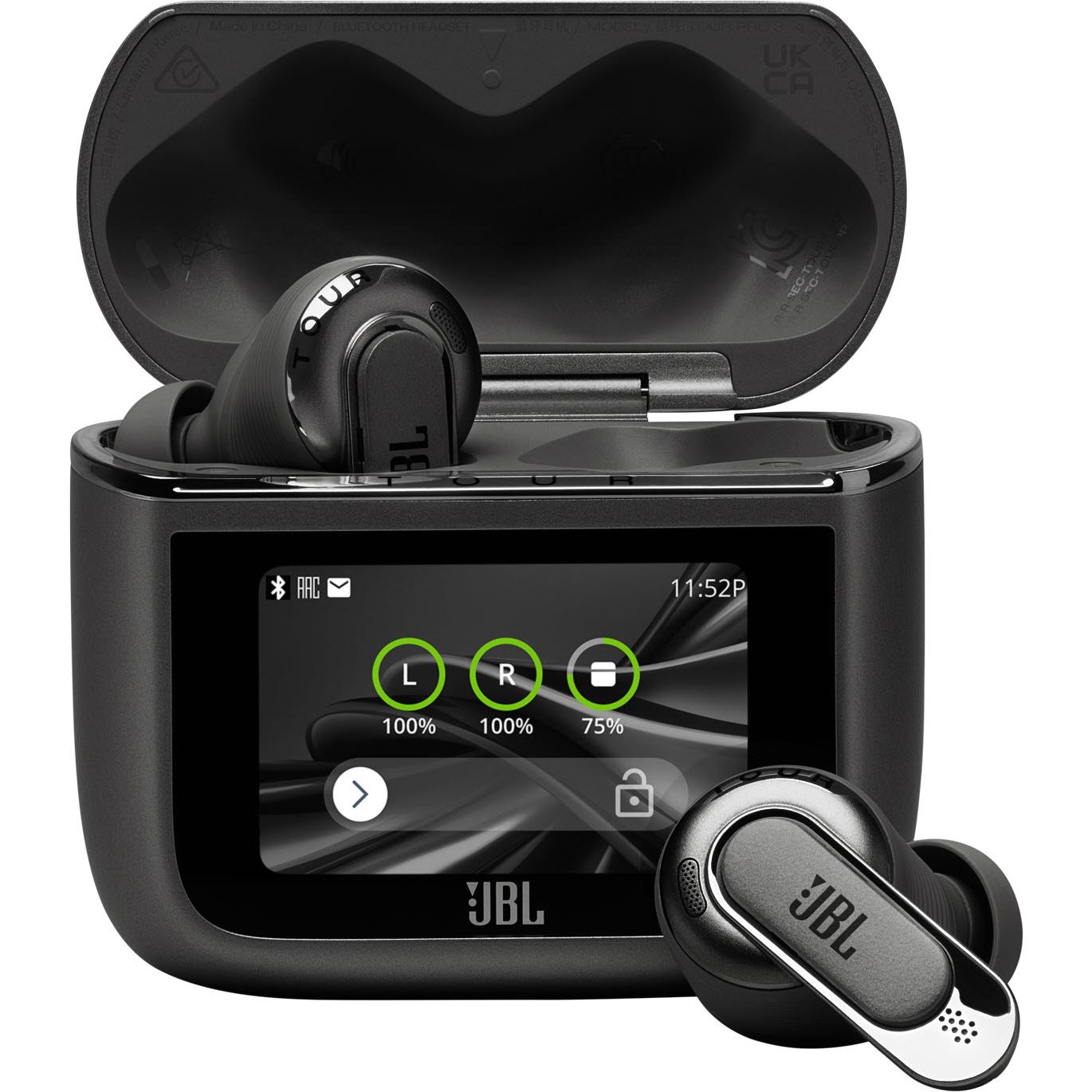 JBL Tour Pro TWS Noise Cancelling Earbuds with Smart Case (Black)