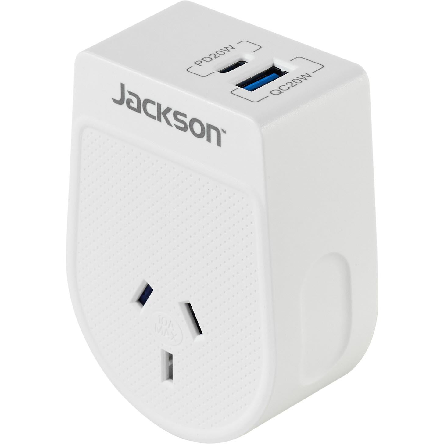 Jackson MOVE Rapid Charge PD20W USB-C/A Inbound Travel Adaptor