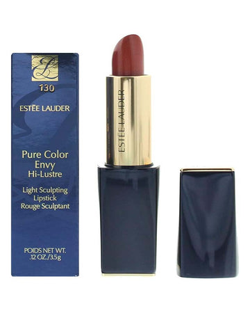 Estée Lauder Pure Color Envy Hi-Luster Light Sculpting Lipstick, Shimmer Medium Crème, No. 130 Slow Burn, 0.12 Oz