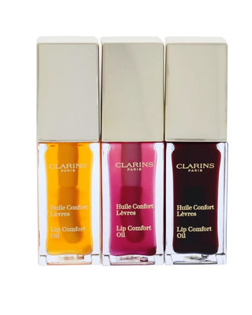 Clarins Instant Light Lip Comfort Oil Trio Set (01 Honey, 02 Raspberry, 03 Red Berry) 3x7ml/0.1oz
