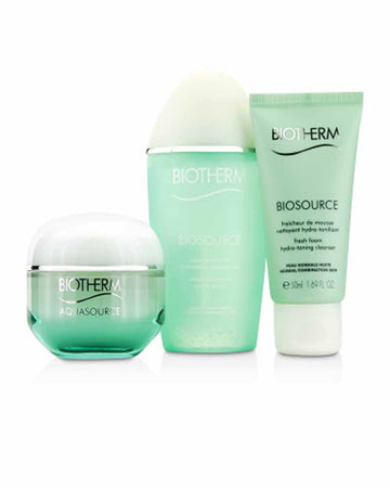 Biotherm Aquasource Set (N/C Skin): Aquasource Gel 50ml + Biosource Fresh Foam Cleanser 50ml + Biosource Lotion 100ml