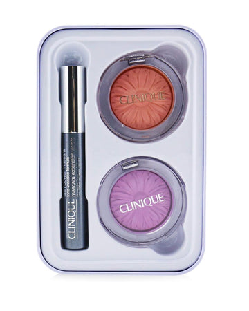 Clinique Jet Set Travel-Ready Eyes &amp; Cheeks: 2x Cheek Pop + 1x Lash Power Mascara 3pcs