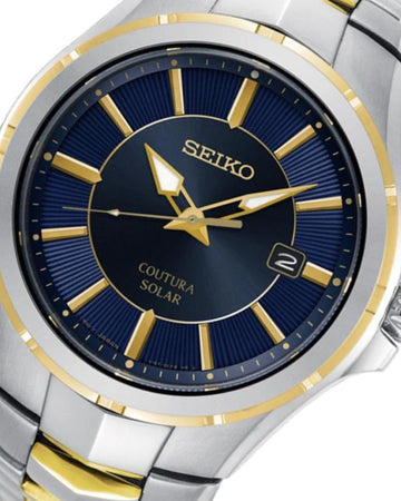 Seiko Coutura Dual-Tone Solar Powered Men's Watch - SNE514P