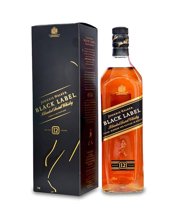 Johnnie Walker Black Label Scotch Whisky Boxed 1L
