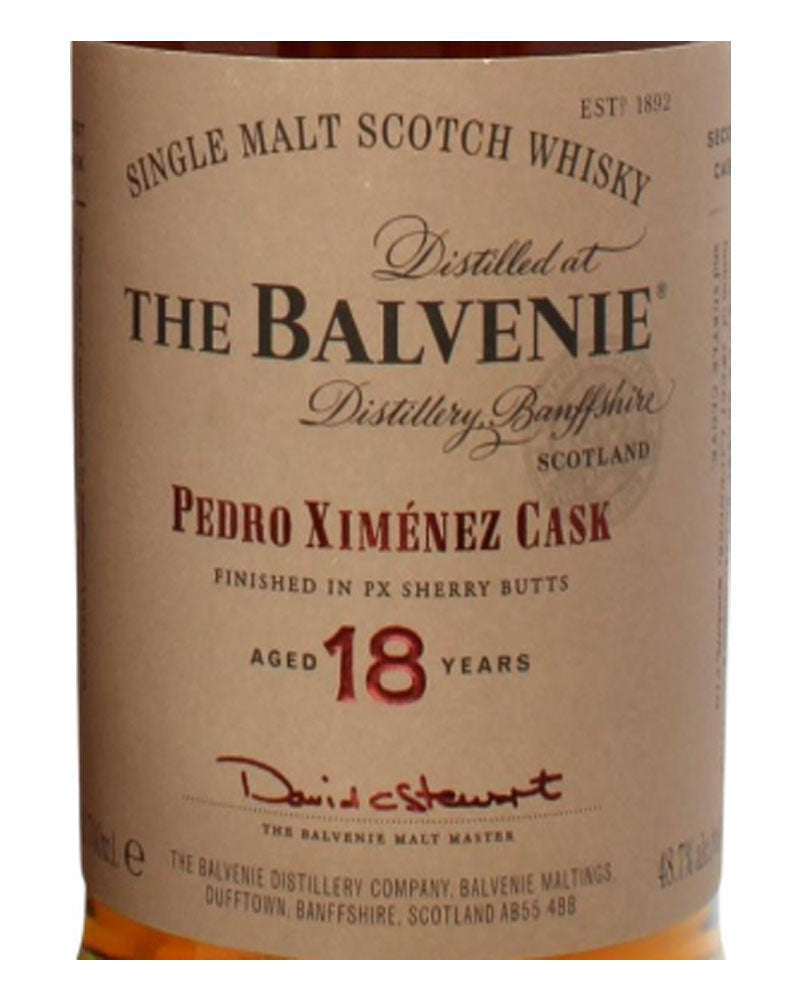 Balvenie 18 Year Old Pedro Ximenez Sherry Cask Single Malt Scotch Whis