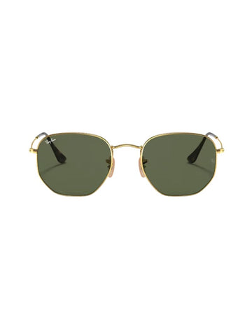 HEXAGONAL FLAT LENSES Sunglasses in Gold (size 54)