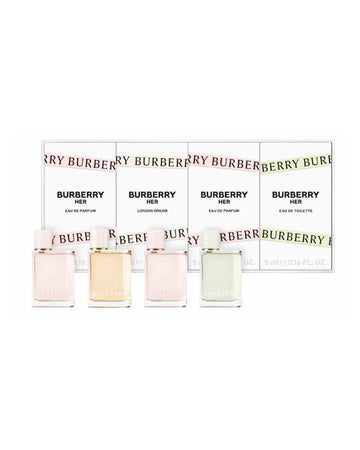 Burberry Mini Trex Sp22 Her EDT 5 and 2X EDP 5 and London Dream EDP 5
