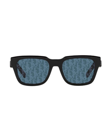 Dior Man Dm40055f Acetate 01x Shiny Black / Blu Mirror 58 M