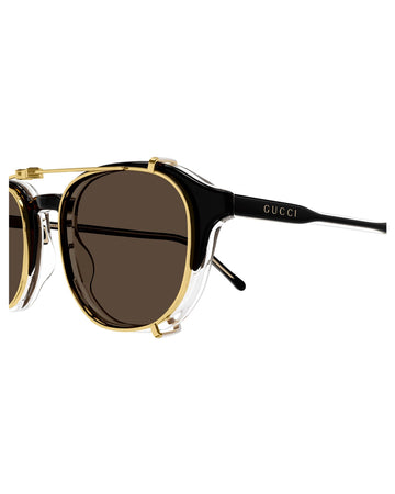 Gucci GG1212S 002 With Folding Clip-On SUNGLASSES MAN