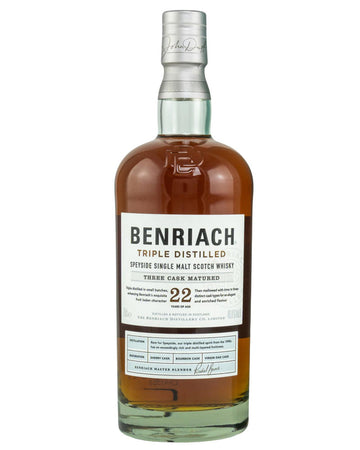 Benriach 22yo Triple Distilled Speyside Single Malt Scotch Whisky In Gift Box, 700ML
