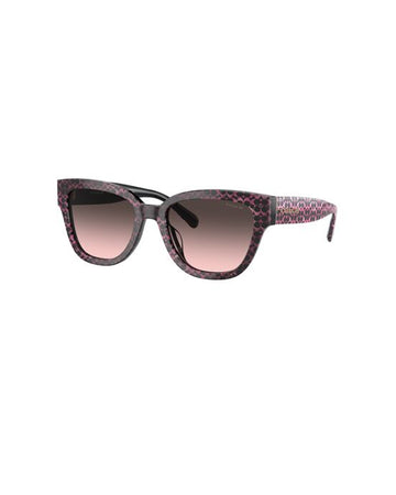 Coach HC8379U 578346-54 Ruby Pearl Signature C / Grey Rose Gradient Lenses