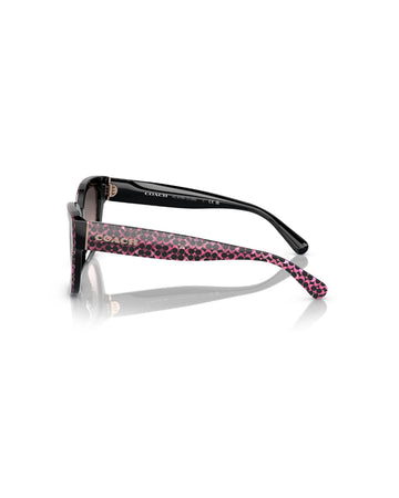 Coach HC8379U 578346-54 Ruby Pearl Signature C / Grey Rose Gradient Lenses
