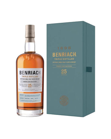 Benriach 25y Triple Distilled Speyside Single Malt Scotch Whisky gift pack