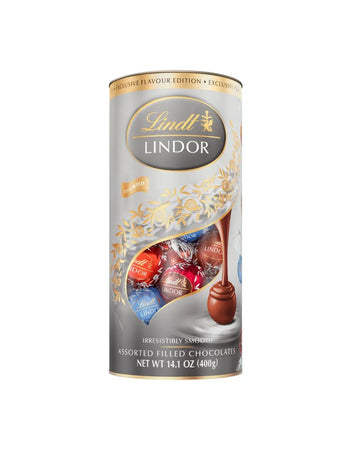 Lindt Lindor Tube silver with four flavours
