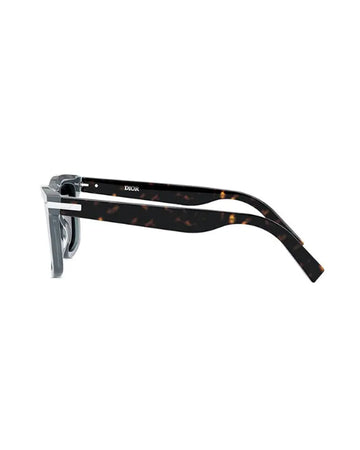 DIOR  Blacksuit S11i 56mm Rectangular Sunglasses - Shiny Black Smoke