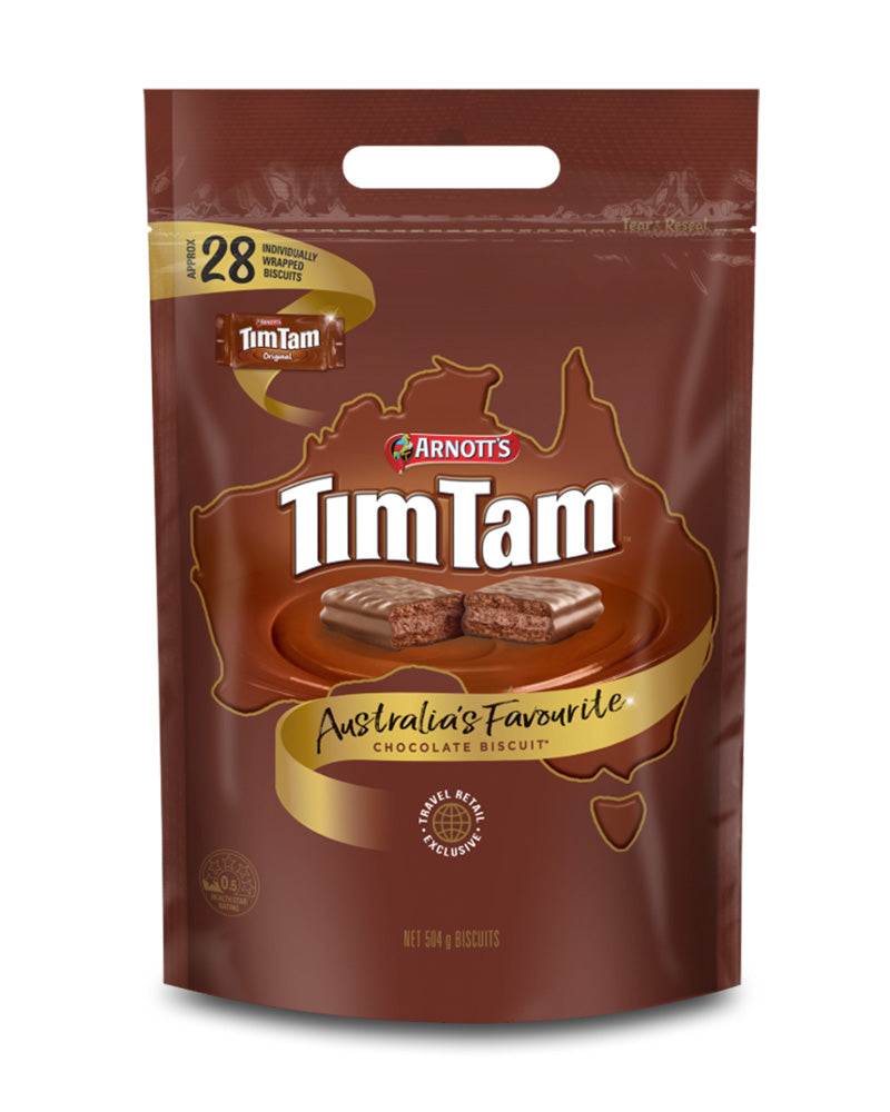 Tim Tam Ripped Arnotts Tim Tam Original 28 Piece Resealable Pouch 504g