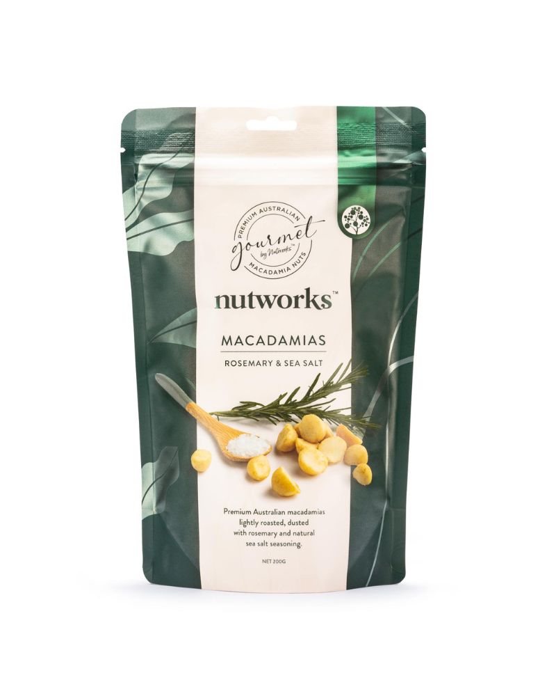 Nutworks Rosemary &amp; Sea Salt Macadamias 200g