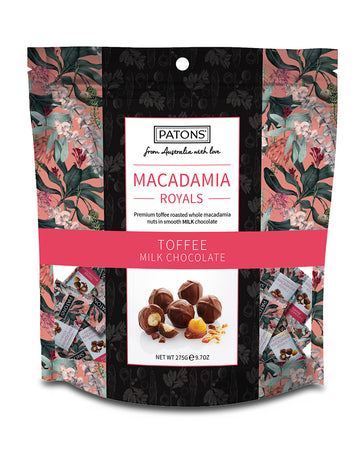 Patons Macadamia Royals Toffee Milk Chocolate 275g