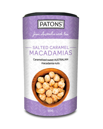 Patons Salted Caramel Macadamias Cannister 120g