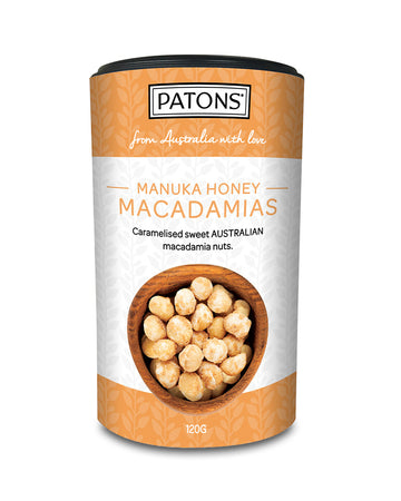 Patons Manuka Honey Macadamias Cannister 120g