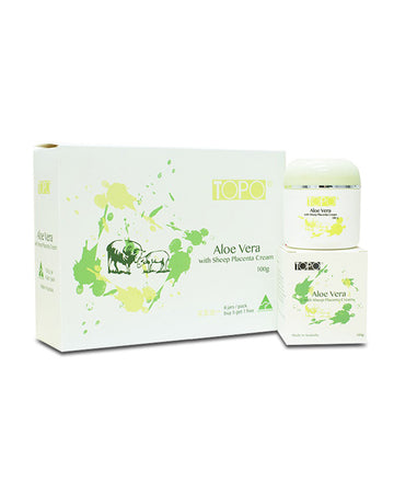 Topo Aloe Vera With Sheep Placenta Cream 100g - 6 Pack