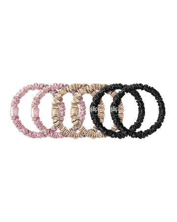 slip pure silk skinny scrunchies - multi