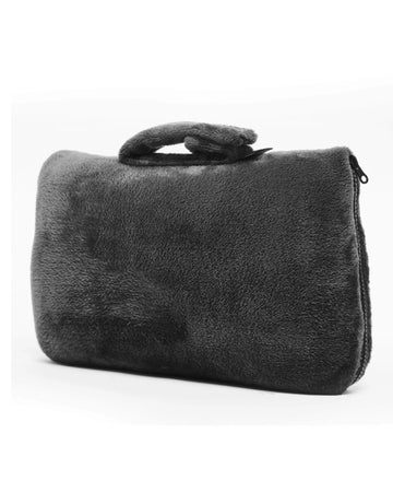 KORJO CABEAU FOLDABLE 'N GO TRAVEL BLANKET CHARCOAL
