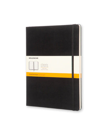 Classic Hard Cover Notebook Plain Extra Large Black
