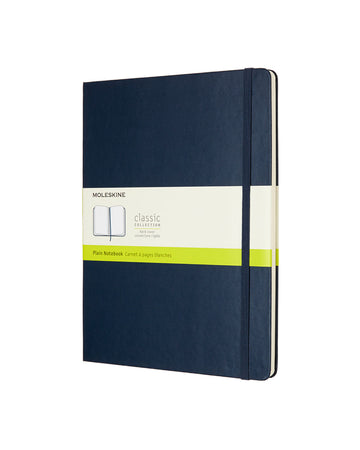 Classic Hard Cover Notebook Plain Extra Large Sapphire Blue