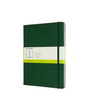 Classic Hard Cover Notebook Plain Extra Large Myrtle Green