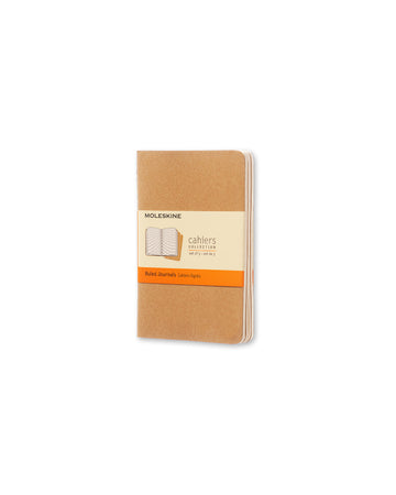 Cahier Notebook 3 Set Ruled Pocket Kraft