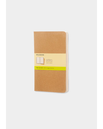 Cahier Notebook 3 Set Plain Large Kraft