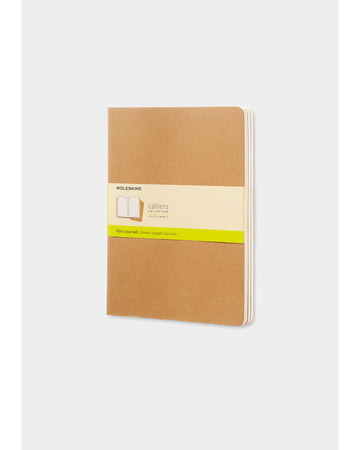 Cahier Notebook 3 Set Plain Extra Large Kraft