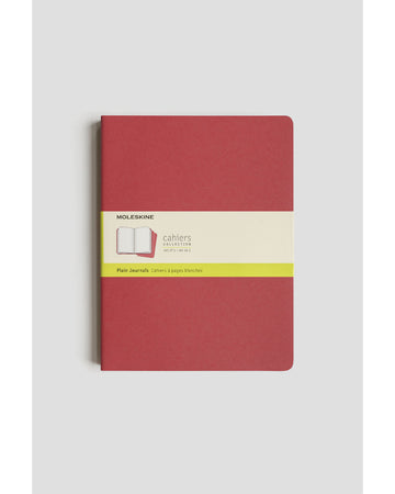 Cahier Notebook Set of 3 Plain Extra Large Cranberry Red