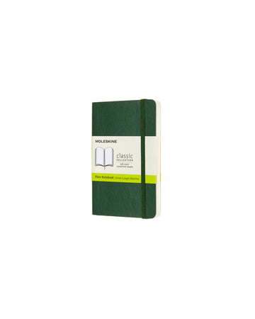Classic Soft Cover Notebook Plain Pocket Myrtle Green