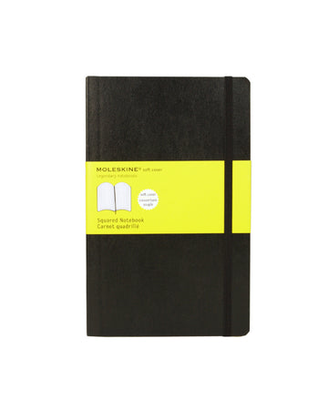 Classic Soft Cover Notebook Grid Large Black