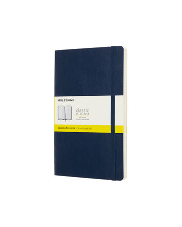 Classic Soft Cover Notebook Grid Large Sapphire Blue