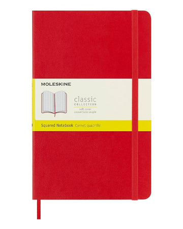 Classic Soft Cover Notebook Grid Large Scarlet Red