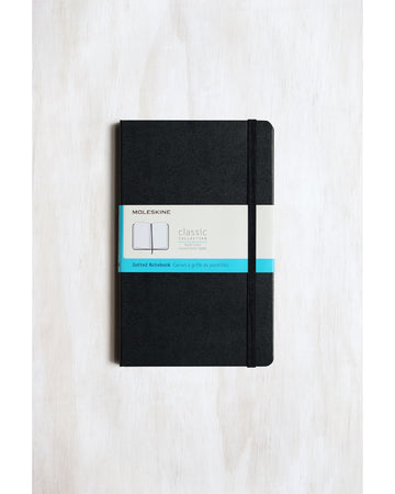 Classic Soft Cover Notebook Dot Grid Large Black