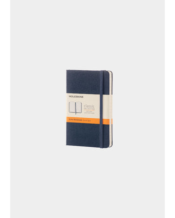 Classic Hard Cover Notebook Ruled Pocket Sapphire Blue