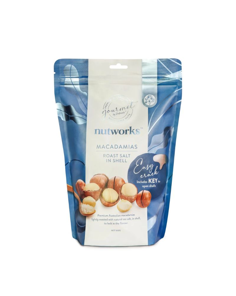 Nutworks Roasted Sea Salt Macadamia Nut In Shell With Key-500g
