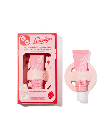 Lano 101 Strawberry Ointment Multi-balm & Phone Lip Balm Holder