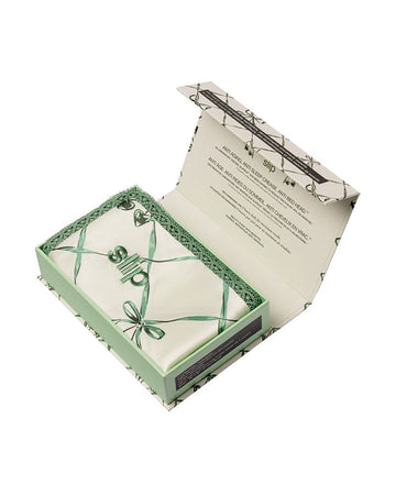 Slip Pure Silk Queen Pillowcase With Lace Trim - Wintergreen