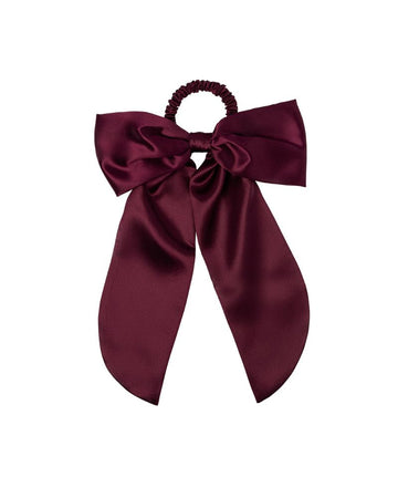 Slip Pure Silk Hair Bow - Crimson