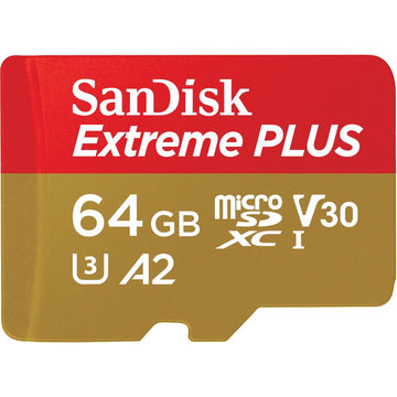 SanDisk Extreme PLUS microSDXC 64GB 200MB/s Memory Card