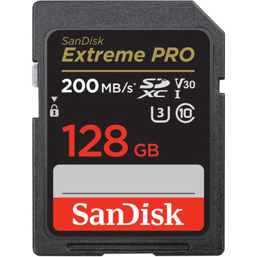 SanDisk Extreme PRO SDXC 128GB 200MB/s Memory Card [2022]