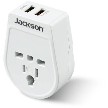 Jackson Inbound Travel Adapter with USB-A UK & USA Slim