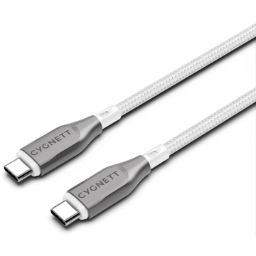 Cygnett Armoured USB-C to USB-C Cable 2M (White)
