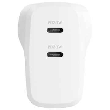 Cygnett PowerPlus 60W Dual Port Wall Charger (White)